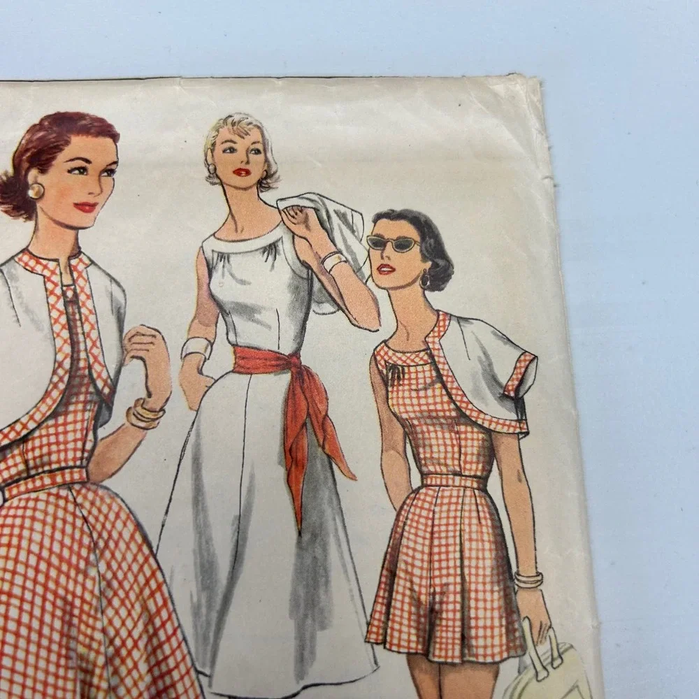 Simplicity Vintage 1950's Pattern #1623 Women's Dress in Half Size 12.5 HTF RARE
